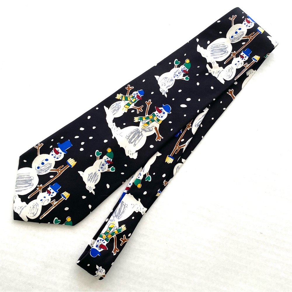 Save The Children Snowman - It's Cold Out Here Holiday Silk Necktie